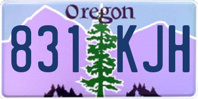 OR license plate 831KJH