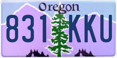 OR license plate 831KKU