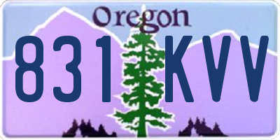 OR license plate 831KVV