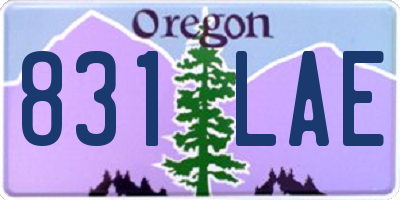 OR license plate 831LAE