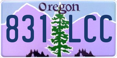 OR license plate 831LCC