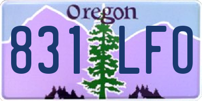 OR license plate 831LFO