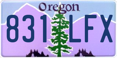 OR license plate 831LFX