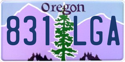 OR license plate 831LGA