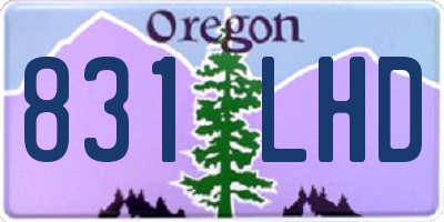 OR license plate 831LHD