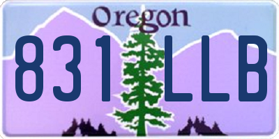 OR license plate 831LLB