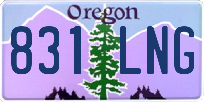 OR license plate 831LNG