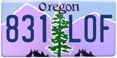 OR license plate 831LOF