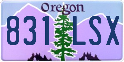 OR license plate 831LSX