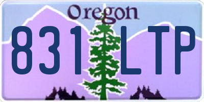 OR license plate 831LTP