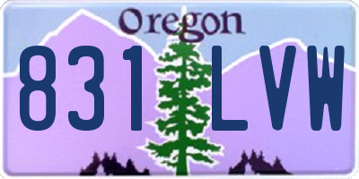 OR license plate 831LVW