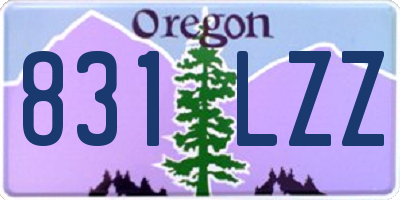 OR license plate 831LZZ