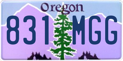 OR license plate 831MGG