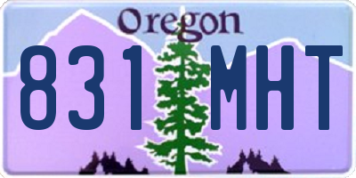 OR license plate 831MHT