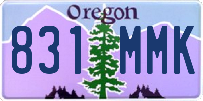OR license plate 831MMK