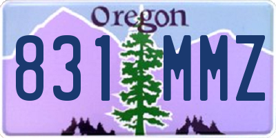 OR license plate 831MMZ
