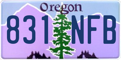 OR license plate 831NFB