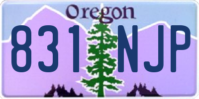 OR license plate 831NJP