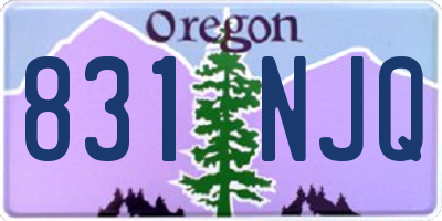OR license plate 831NJQ