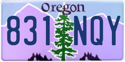 OR license plate 831NQY