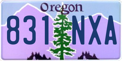 OR license plate 831NXA