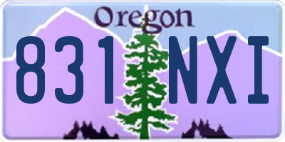OR license plate 831NXI