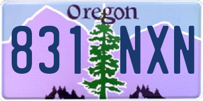 OR license plate 831NXN