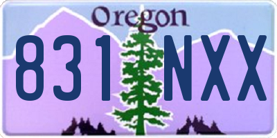 OR license plate 831NXX