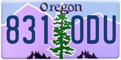 OR license plate 831ODU