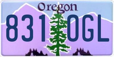 OR license plate 831OGL