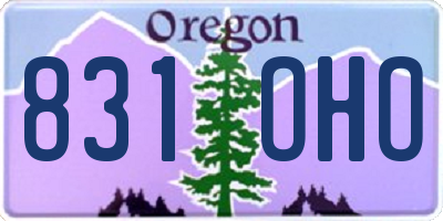 OR license plate 831OHO