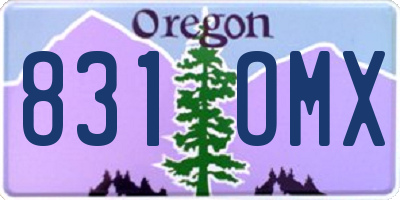 OR license plate 831OMX