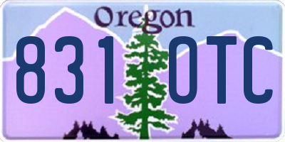 OR license plate 831OTC