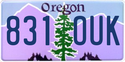 OR license plate 831OUK