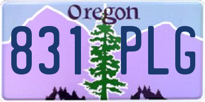OR license plate 831PLG