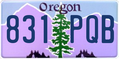 OR license plate 831PQB