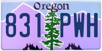 OR license plate 831PWH