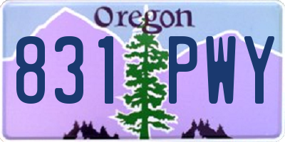 OR license plate 831PWY