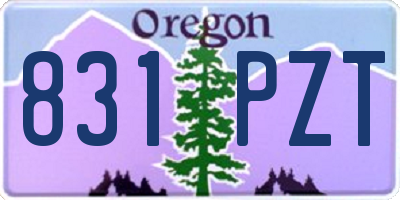 OR license plate 831PZT