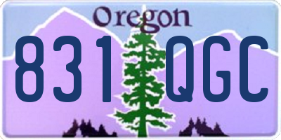 OR license plate 831QGC