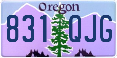 OR license plate 831QJG
