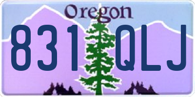 OR license plate 831QLJ