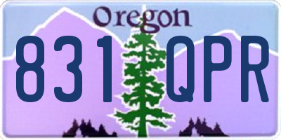 OR license plate 831QPR