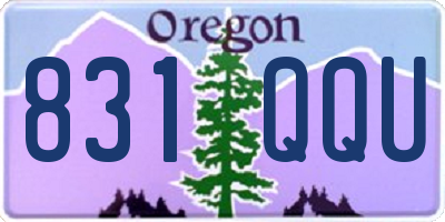 OR license plate 831QQU