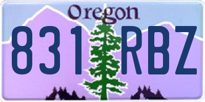 OR license plate 831RBZ