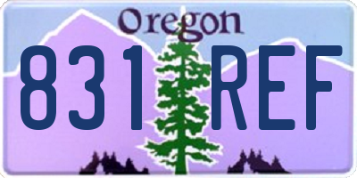 OR license plate 831REF