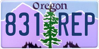OR license plate 831REP
