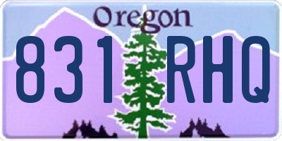 OR license plate 831RHQ