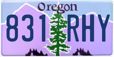 OR license plate 831RHY