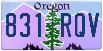 OR license plate 831RQV